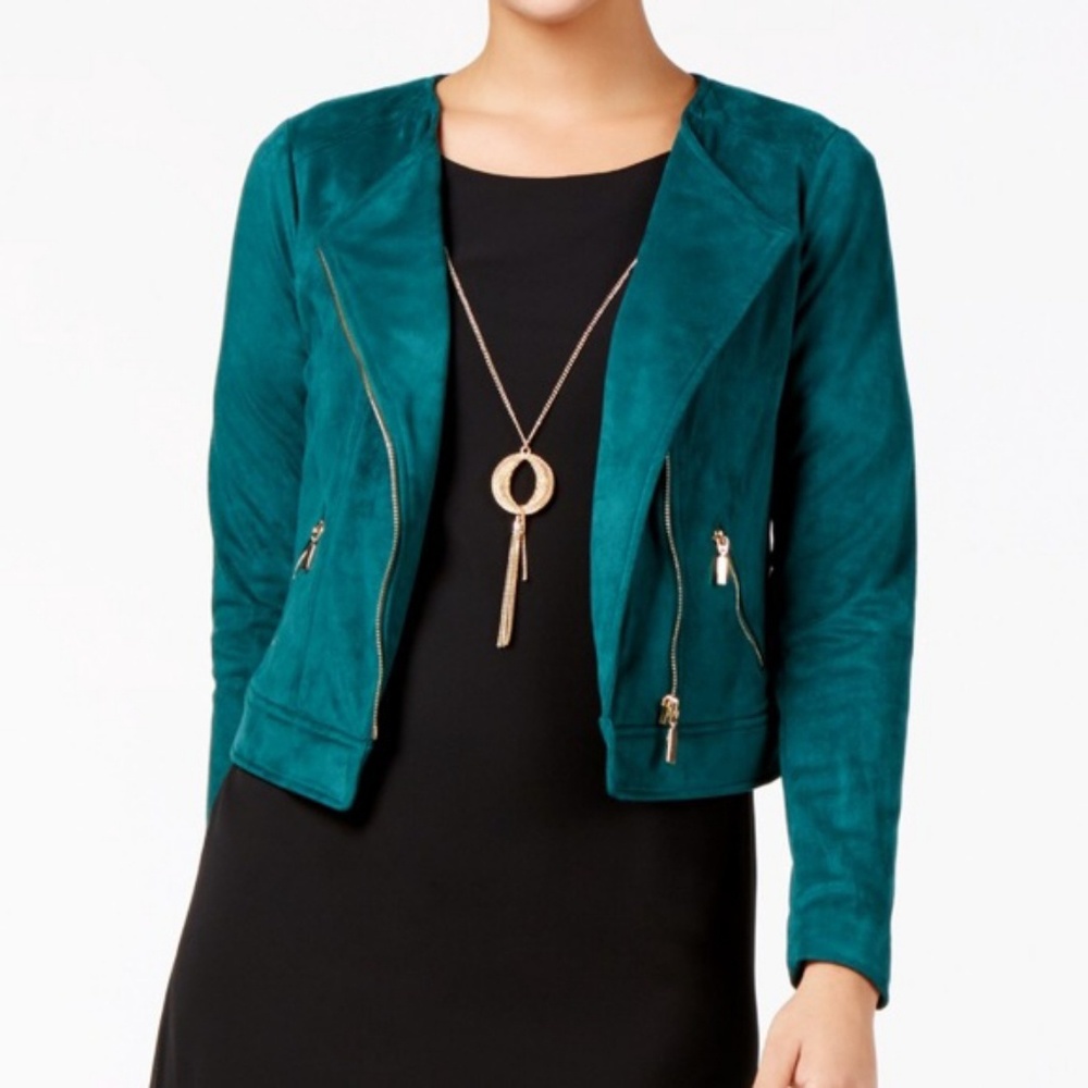 Thalia Soda Faux Suede Moto XXL